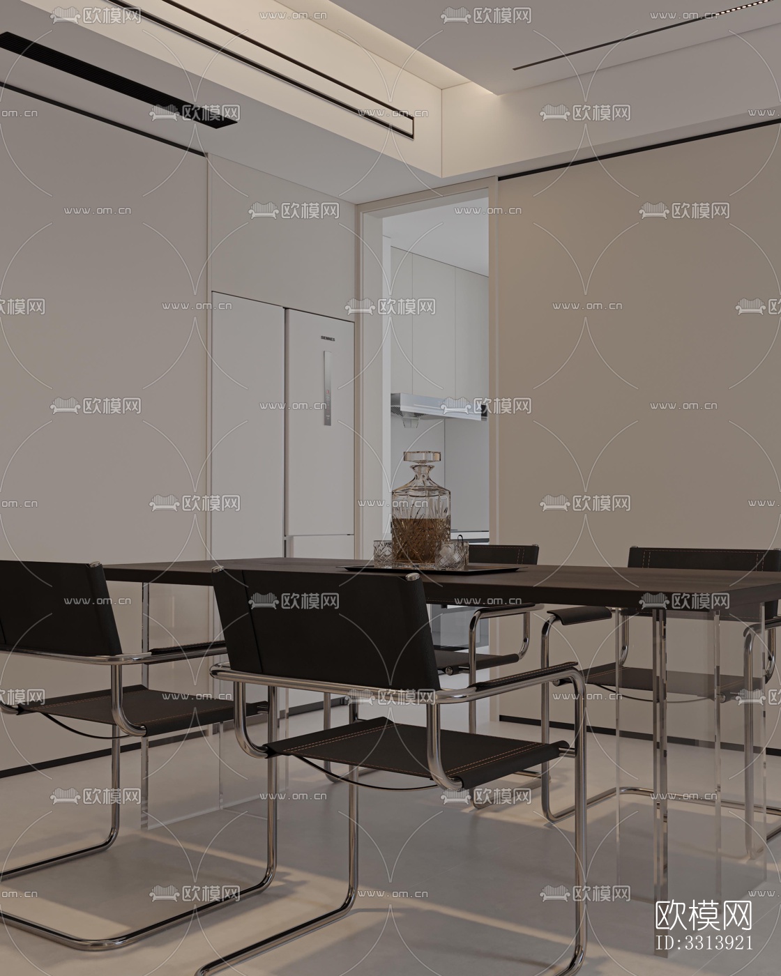 现代客餐厅效果图下载（渲染图2）