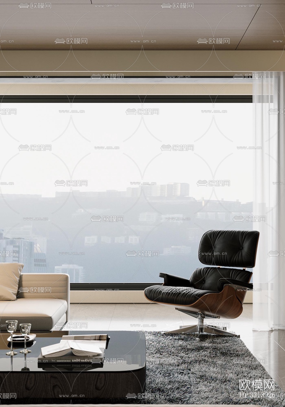 现代客餐厅效果图下载（渲染图10）