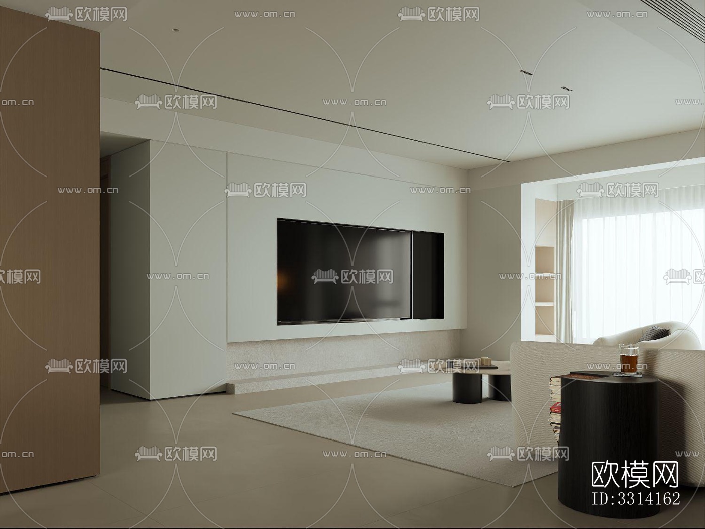 现代客餐厅效果图下载（渲染图8）