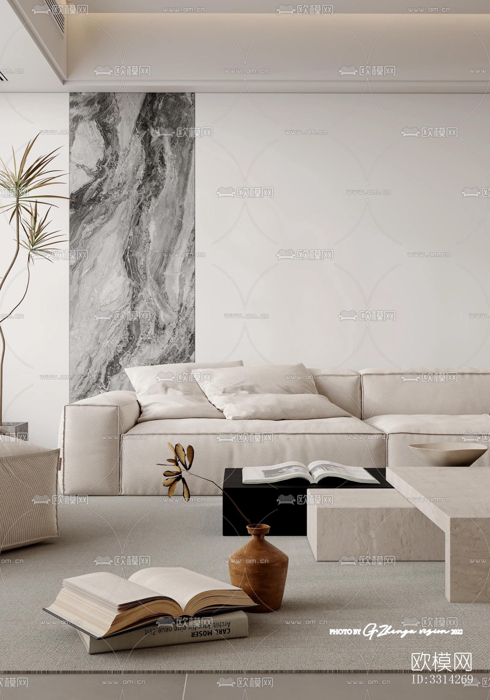 现代客餐厅效果图下载（渲染图9）