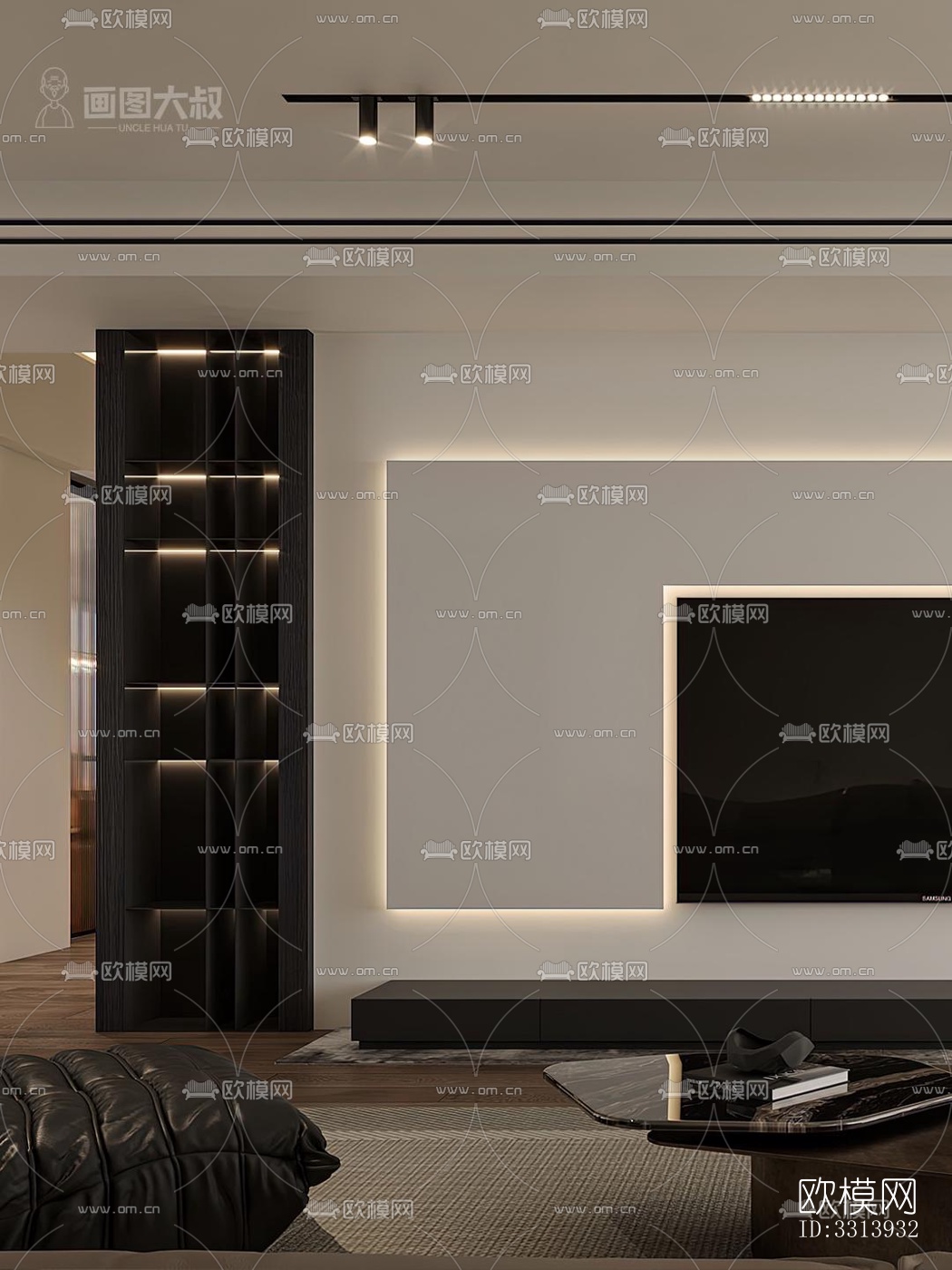 现代客餐厅效果图下载（渲染图8）