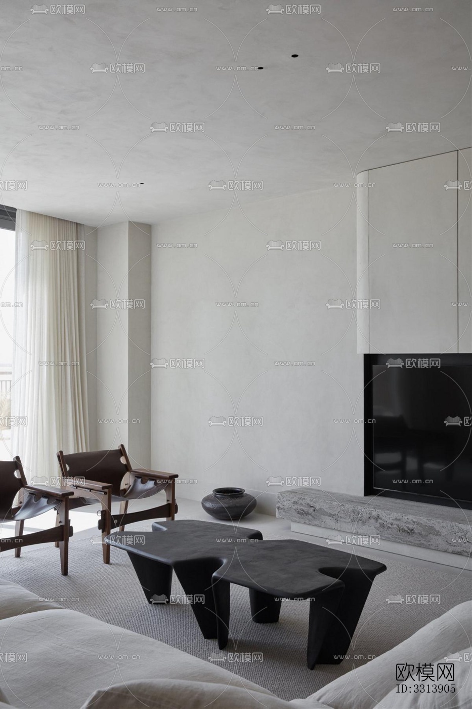 现代客餐厅效果图下载（渲染图2）