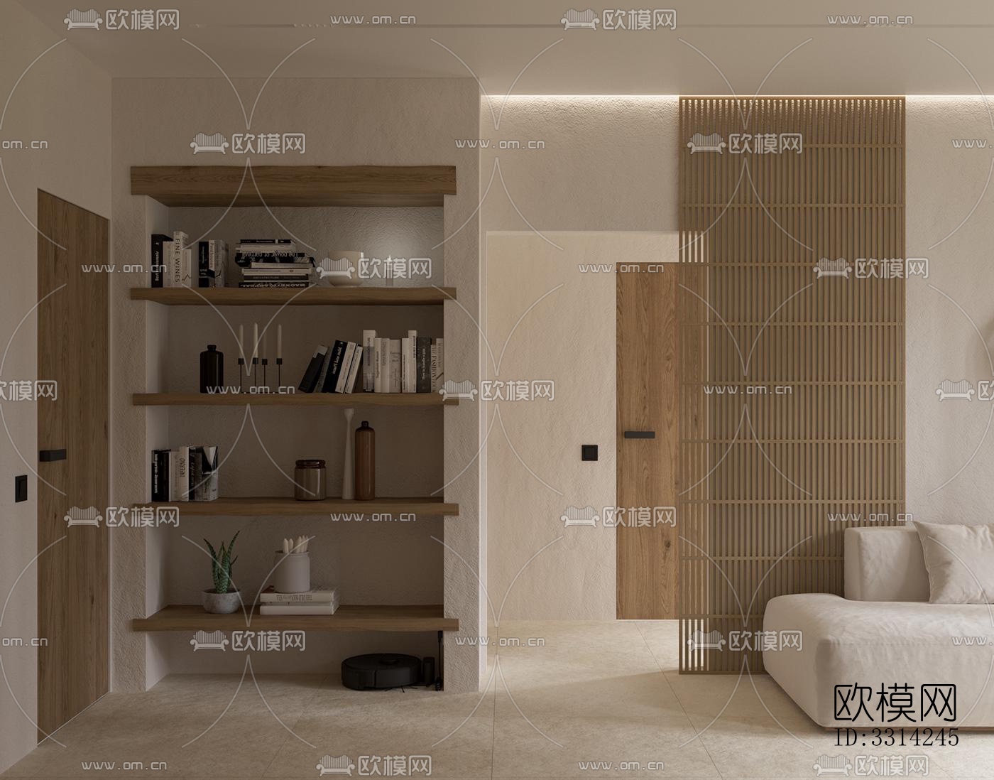 现代客餐厅效果图下载（渲染图9）