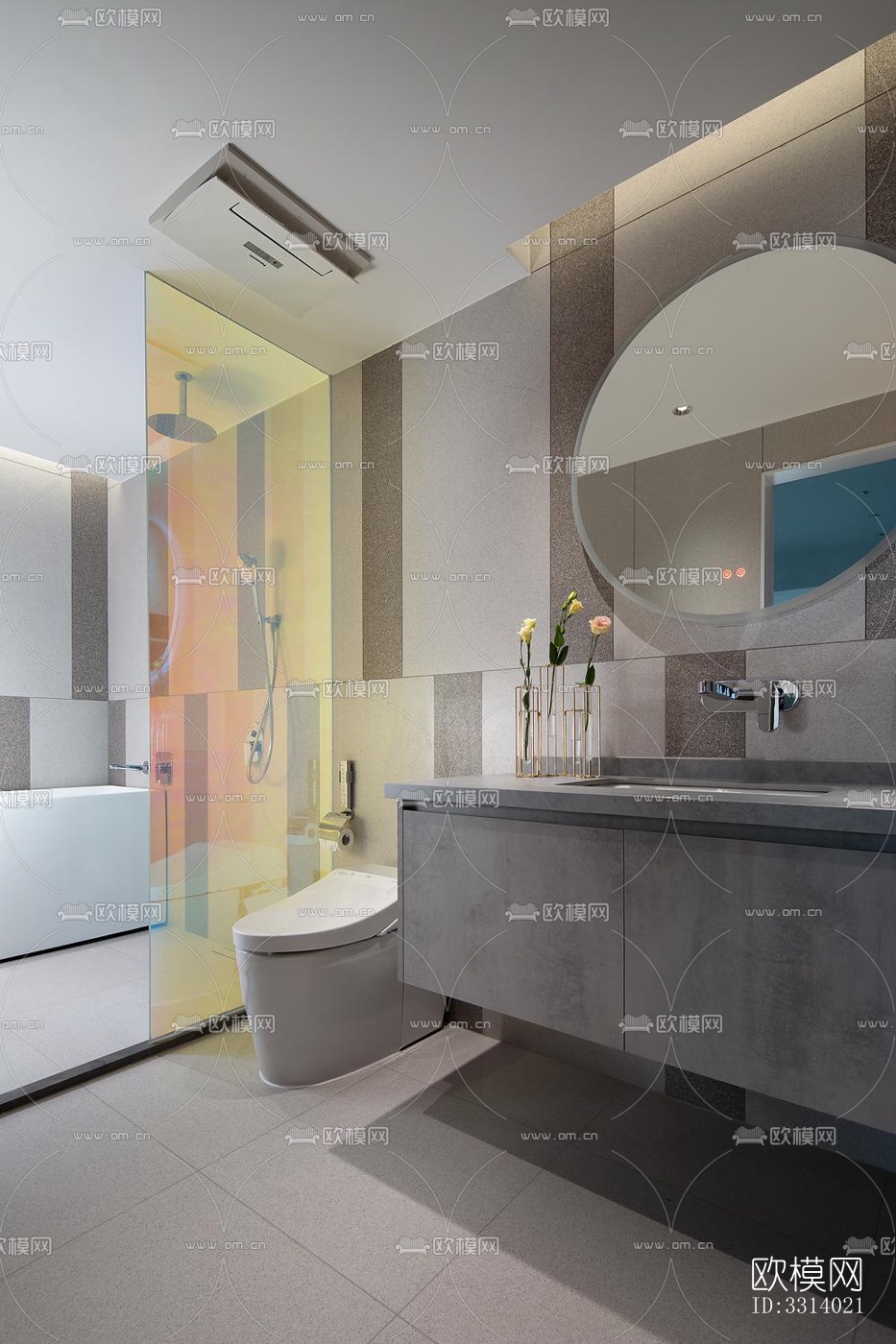 现代客餐厅效果图下载（渲染图9）