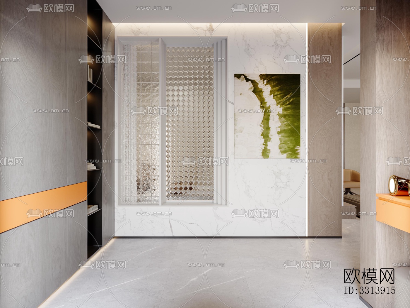 现代客餐厅效果图下载（渲染图1）