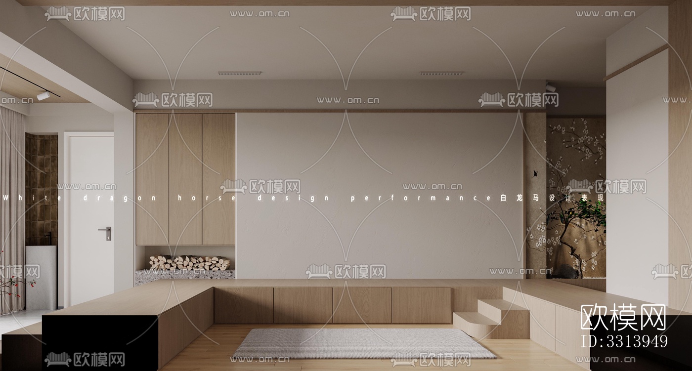 现代客餐厅效果图下载（渲染图2）