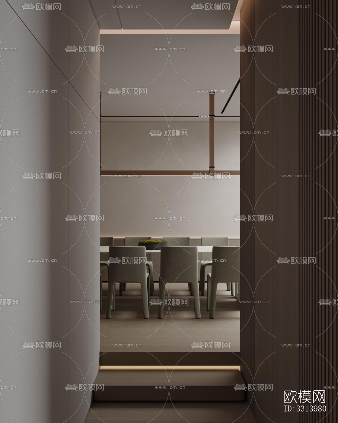 现代客餐厅效果图下载（渲染图3）