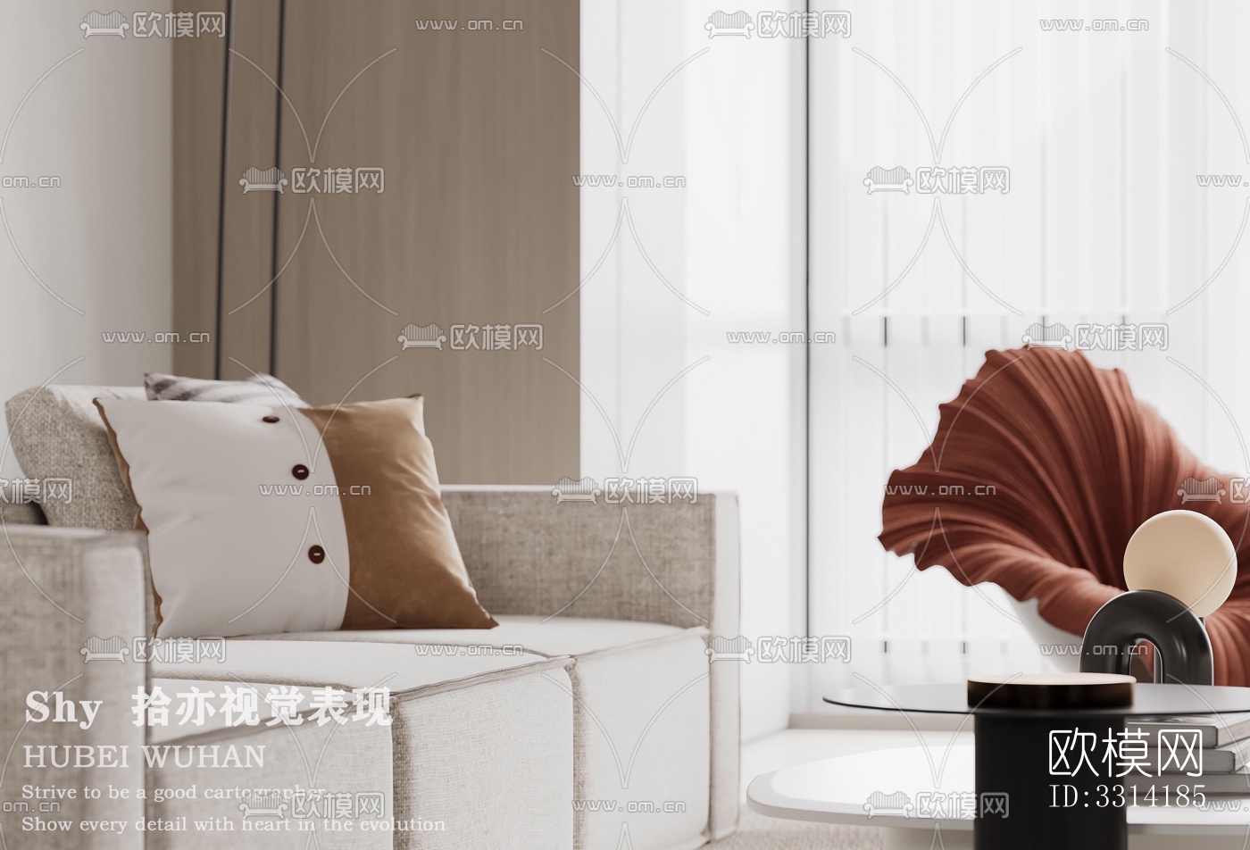 现代客餐厅效果图下载（渲染图13）