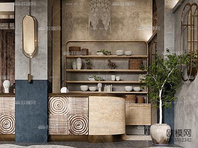 侘寂西餐厅效果图下载（渲染图5）