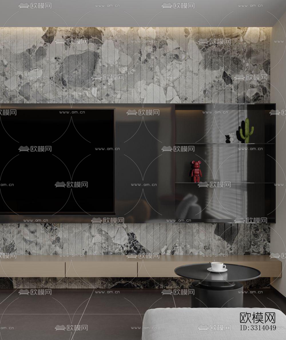 现代客餐厅效果图下载（渲染图6）