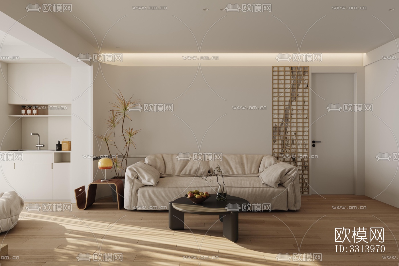 现代客餐厅效果图下载（渲染图11）