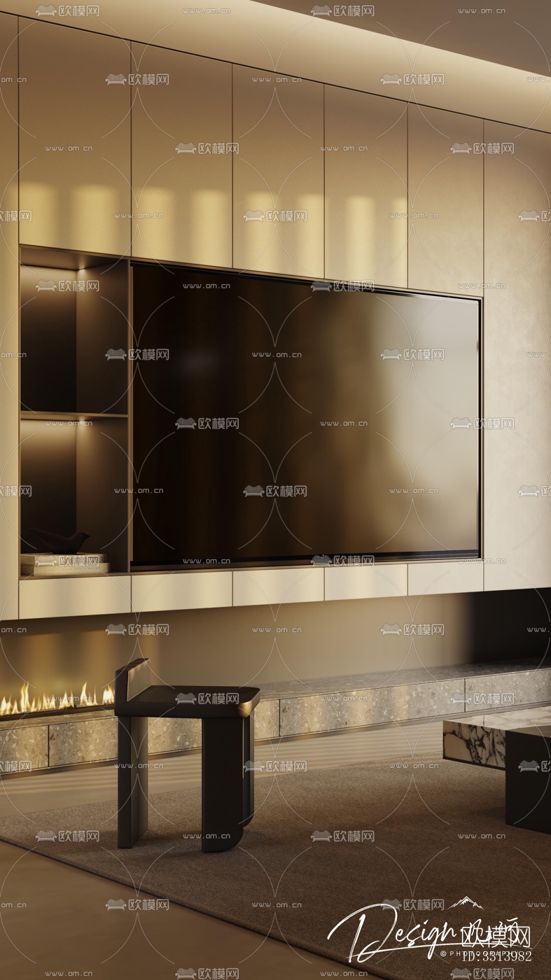 现代客餐厅效果图下载（渲染图5）