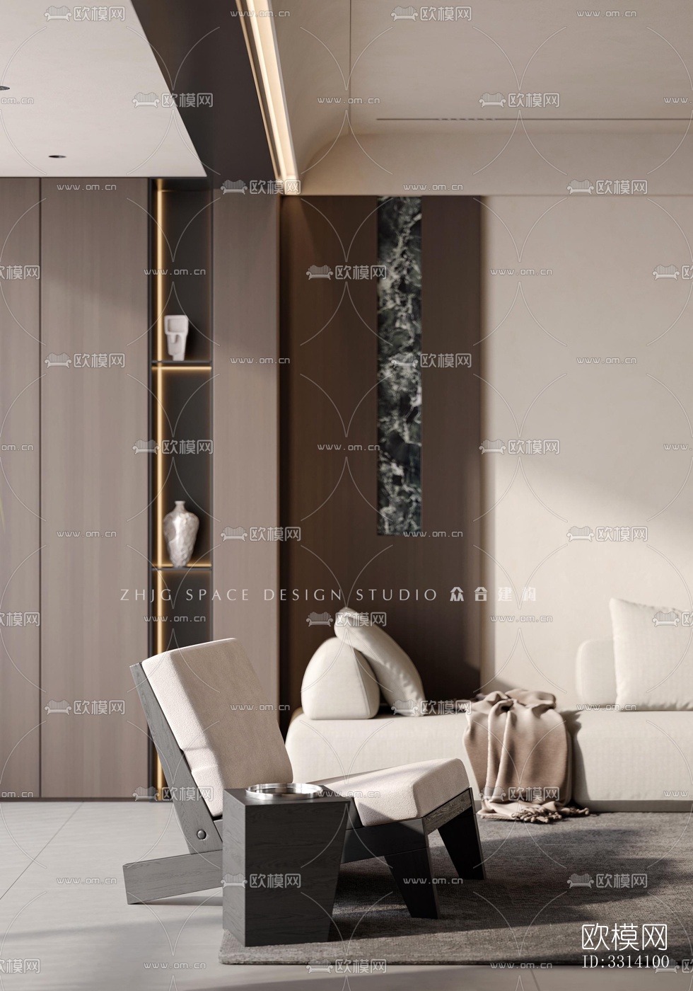 现代客餐厅效果图下载（渲染图8）