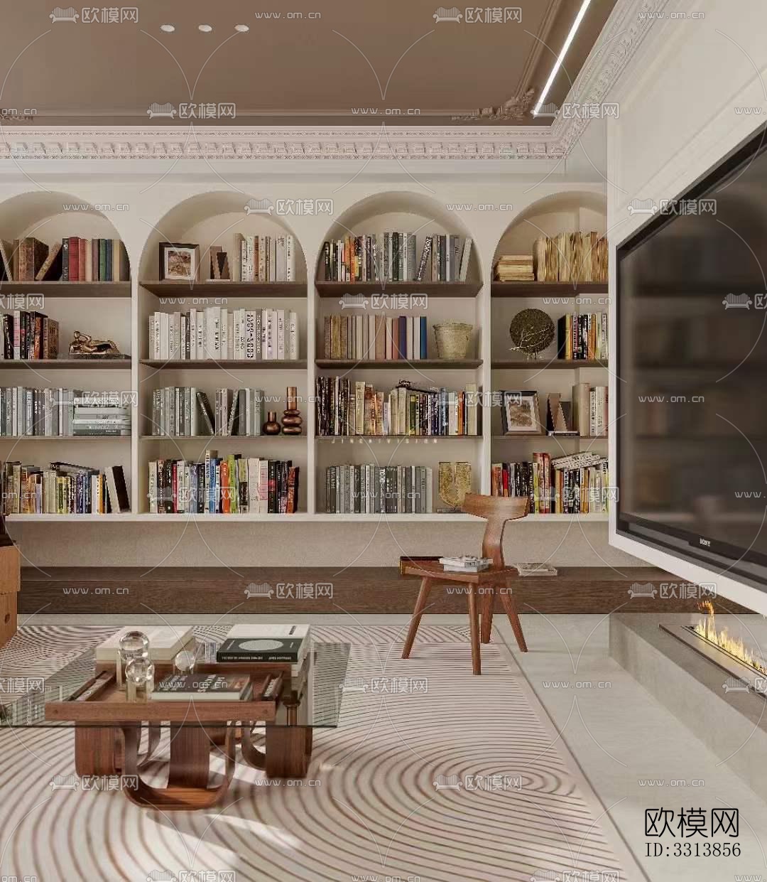 现代客餐厅效果图下载（渲染图6）