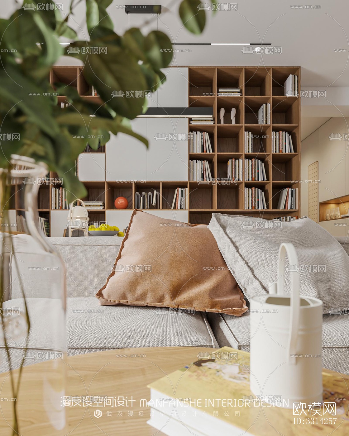 现代客餐厅效果图下载（渲染图6）