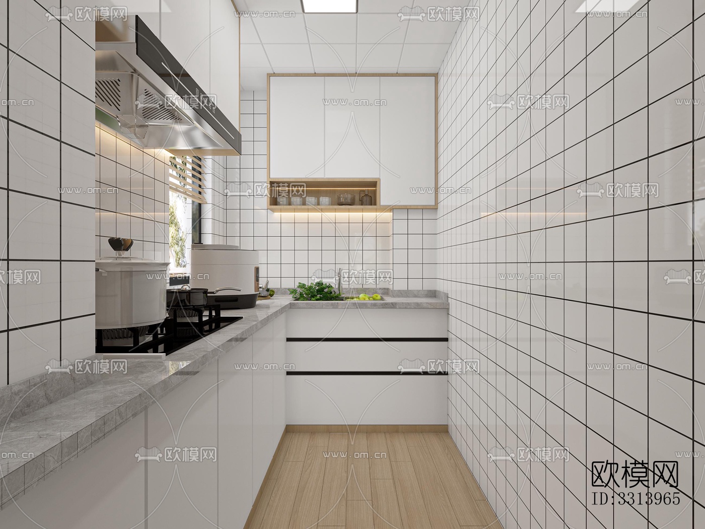 现代客餐厅效果图下载（渲染图3）