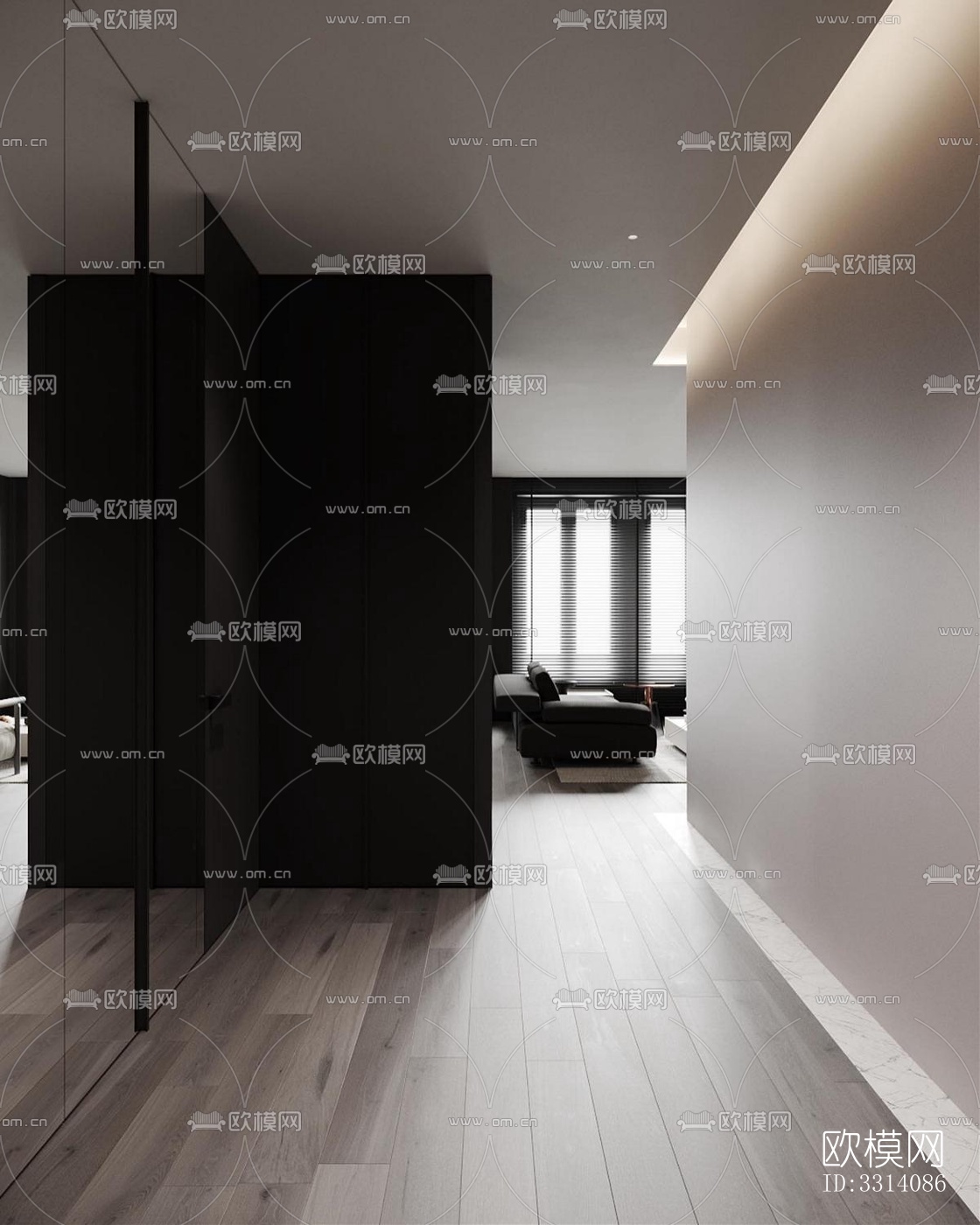 现代客餐厅效果图下载（渲染图8）