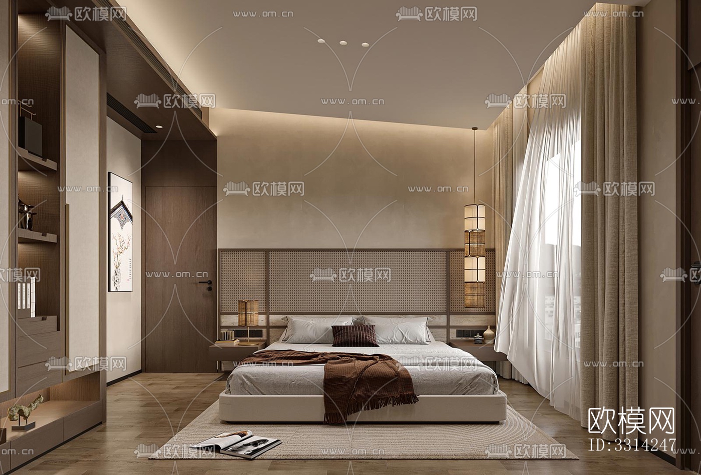 现代客餐厅效果图下载（渲染图13）