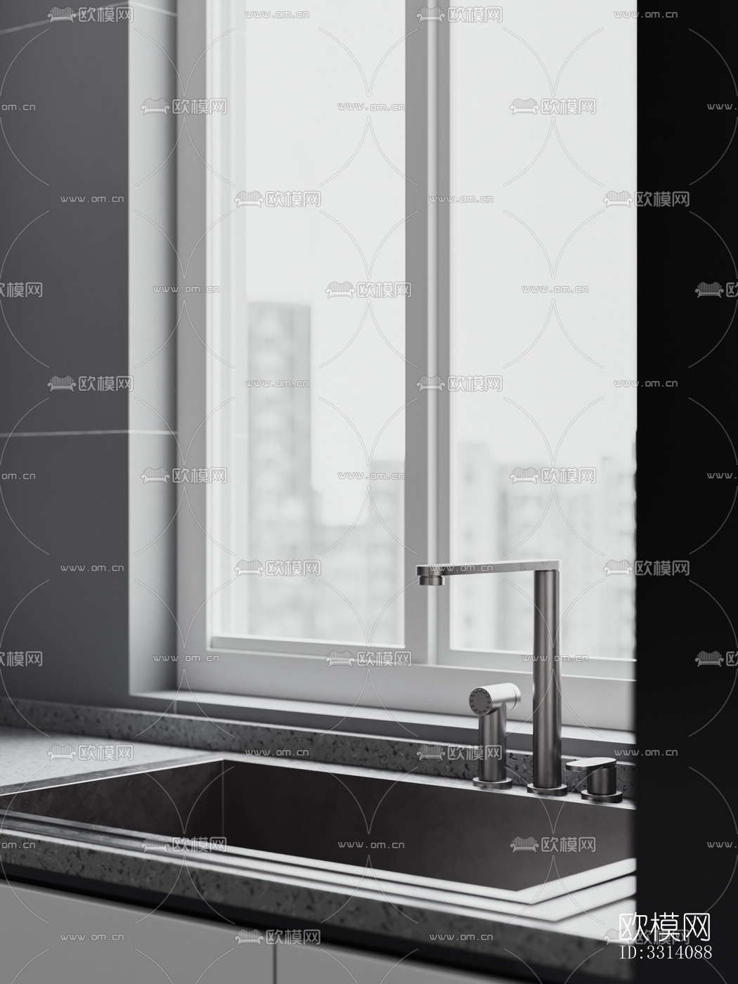 现代客餐厅效果图下载（渲染图8）