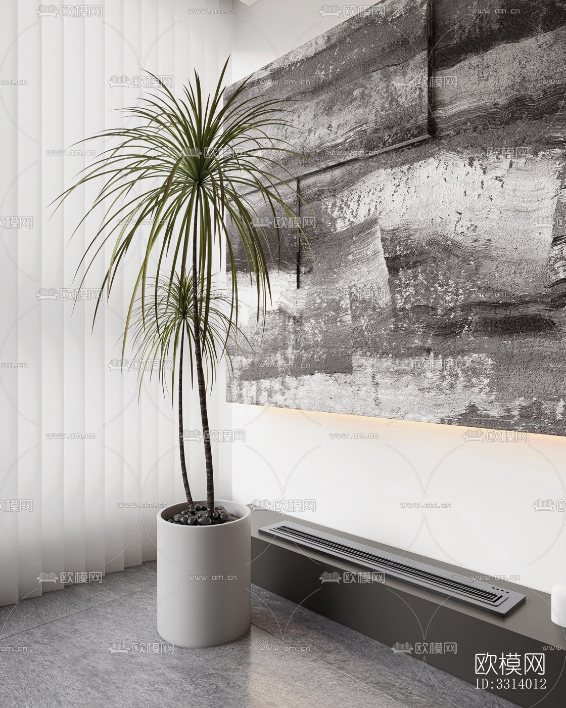 现代客餐厅效果图下载（渲染图8）