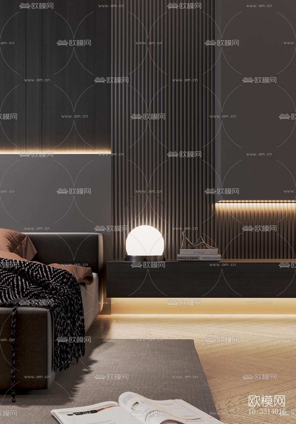 现代客餐厅效果图下载（渲染图2）