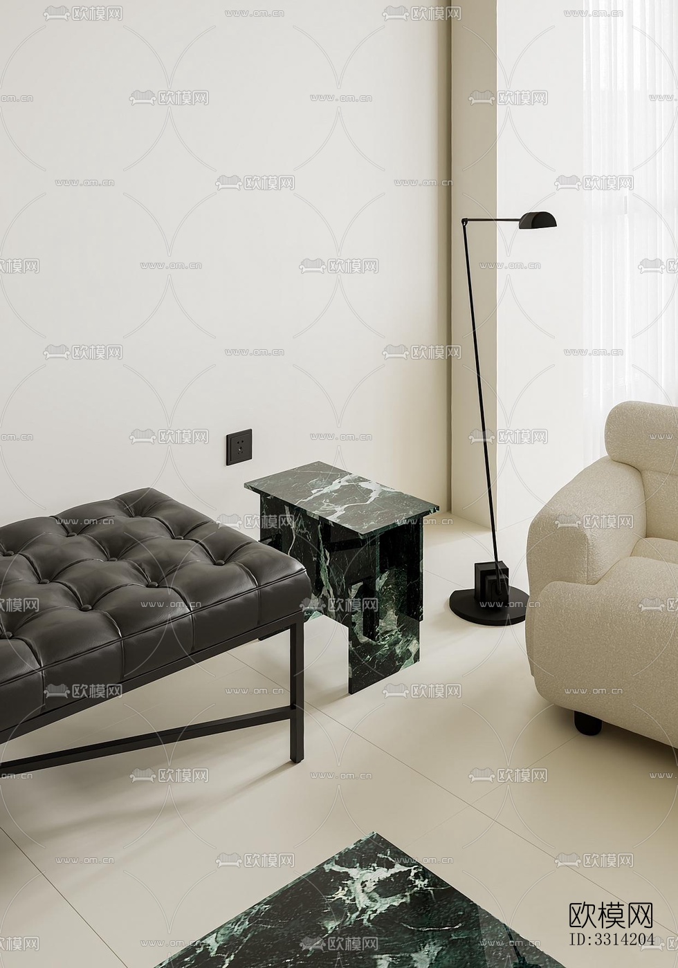 现代客餐厅效果图下载（渲染图8）