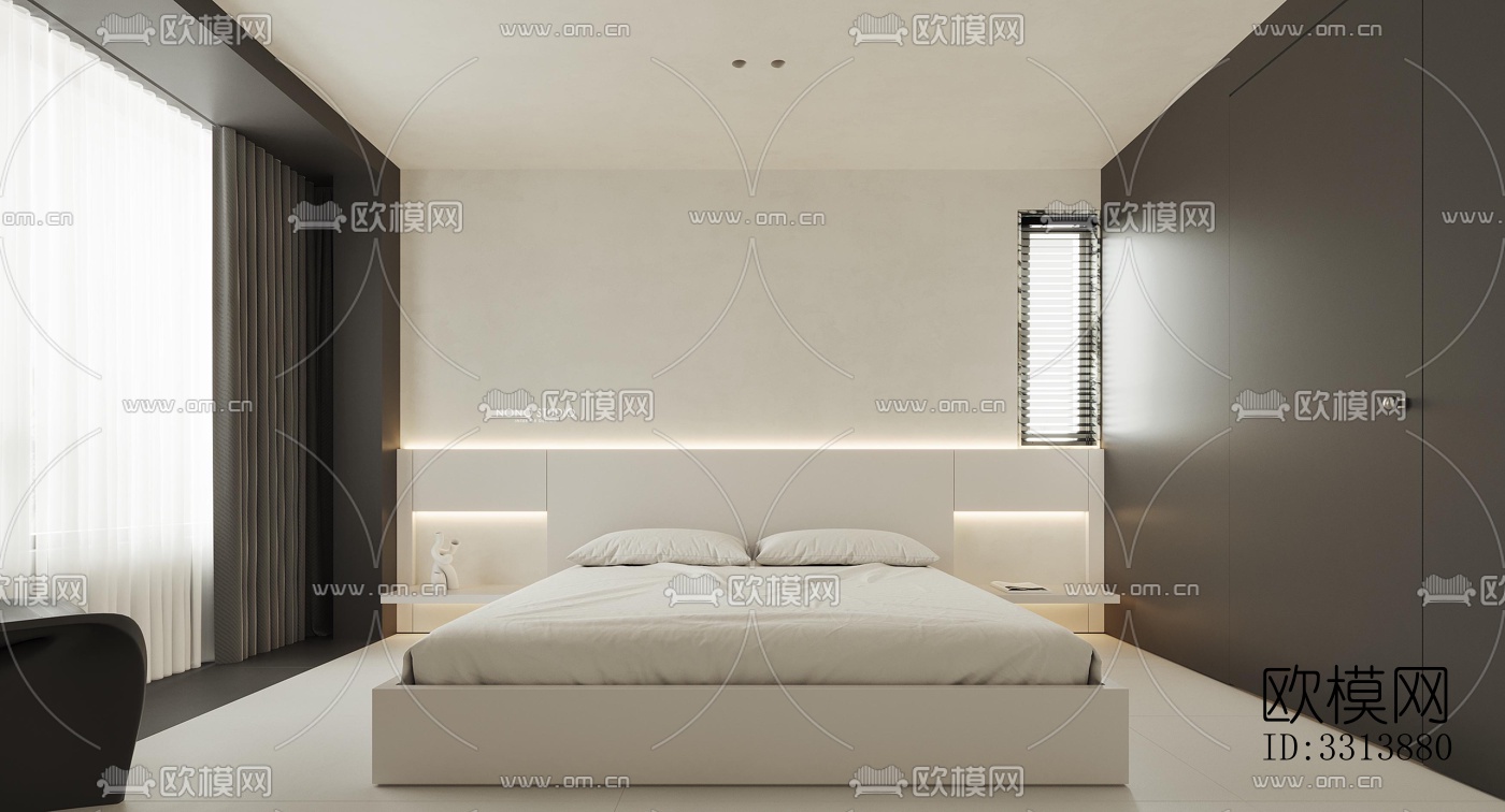 现代客餐厅效果图下载（渲染图6）