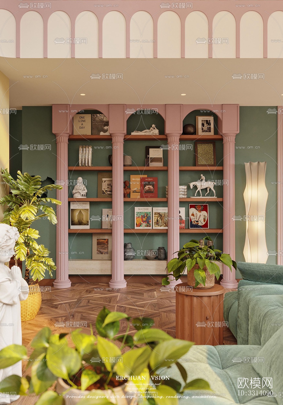 现代客餐厅效果图下载（渲染图19）