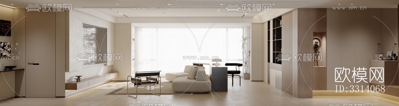 现代客餐厅效果图下载（渲染图10）