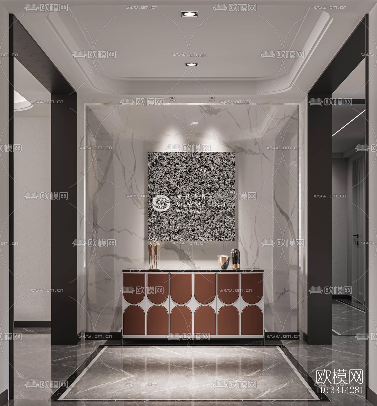 现代客餐厅效果图下载（渲染图3）