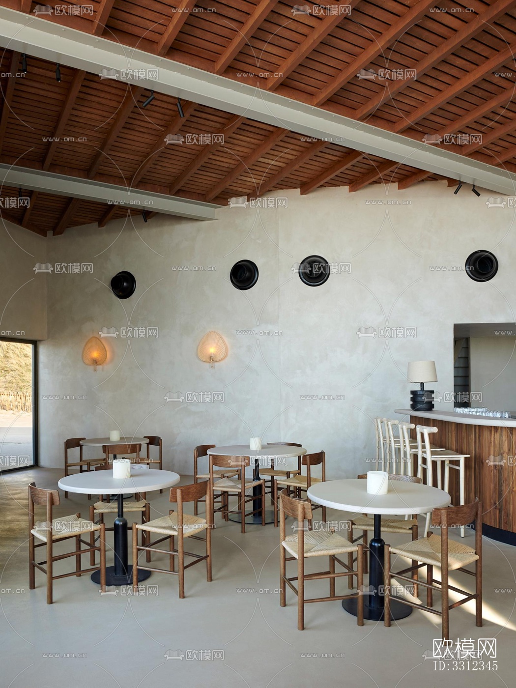 原木风西餐厅效果图下载（渲染图15）