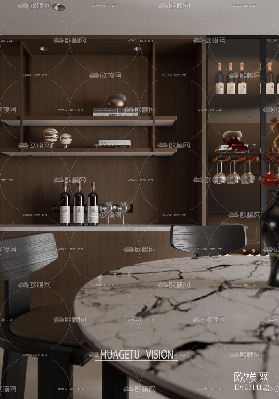 现代客餐厅效果图下载（渲染图8）