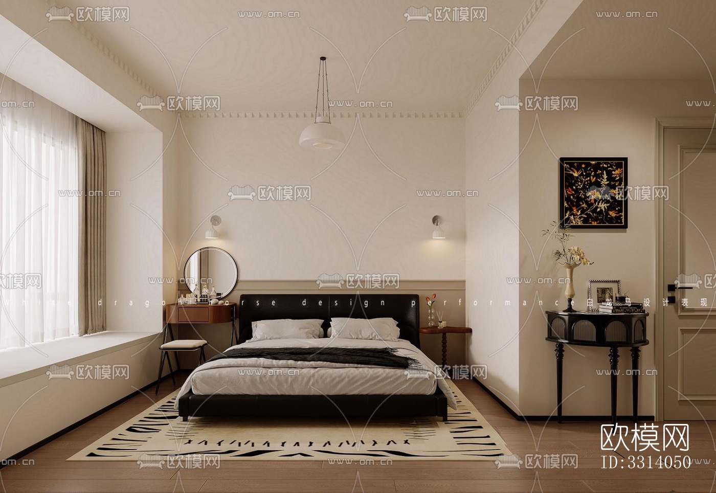 现代客餐厅效果图下载（渲染图5）