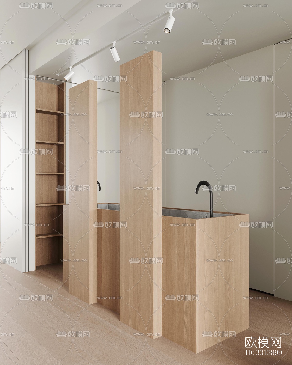 现代客餐厅效果图下载（渲染图9）