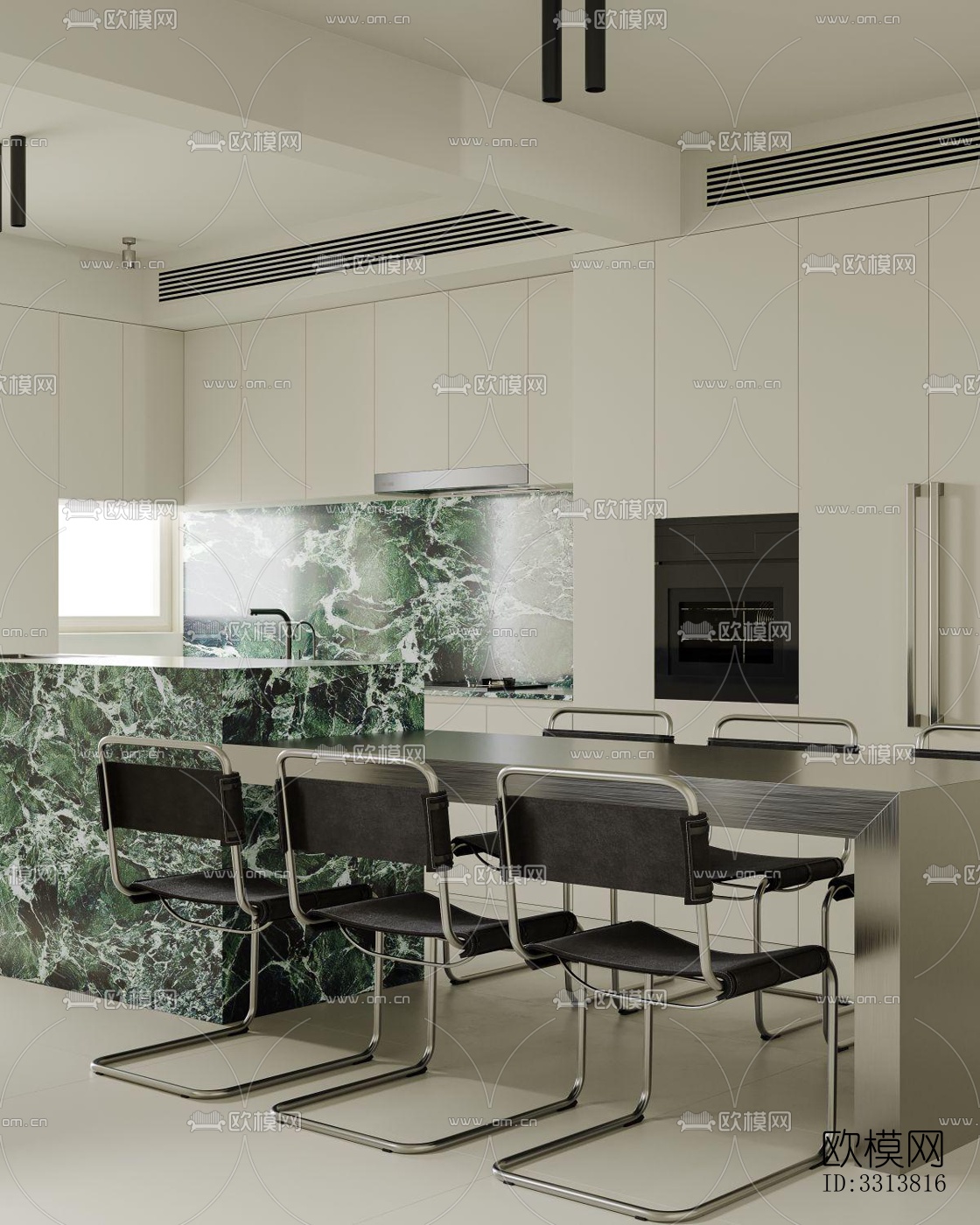 现代客餐厅效果图下载（渲染图7）