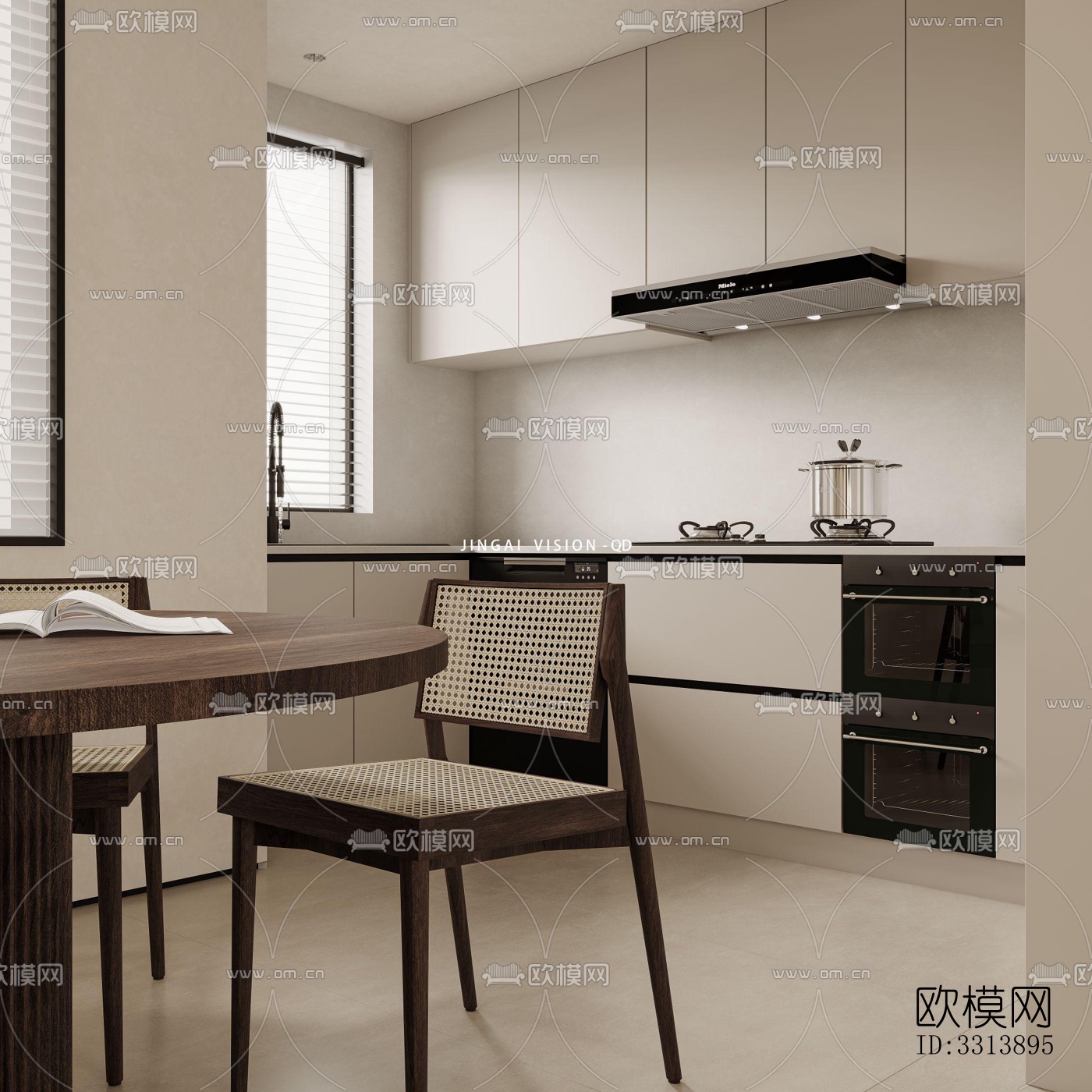 现代客餐厅效果图下载（渲染图11）