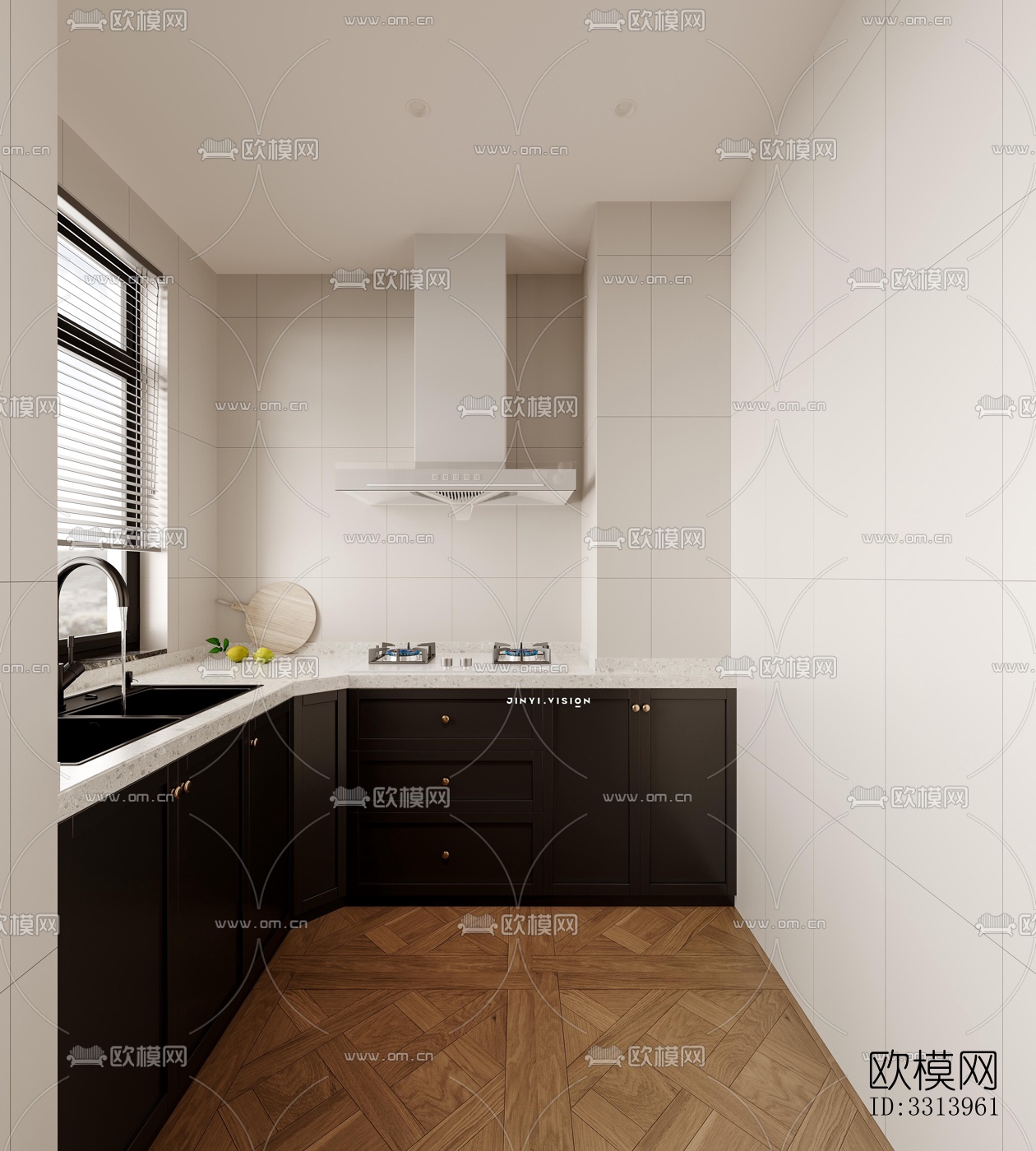 现代客餐厅效果图下载（渲染图5）