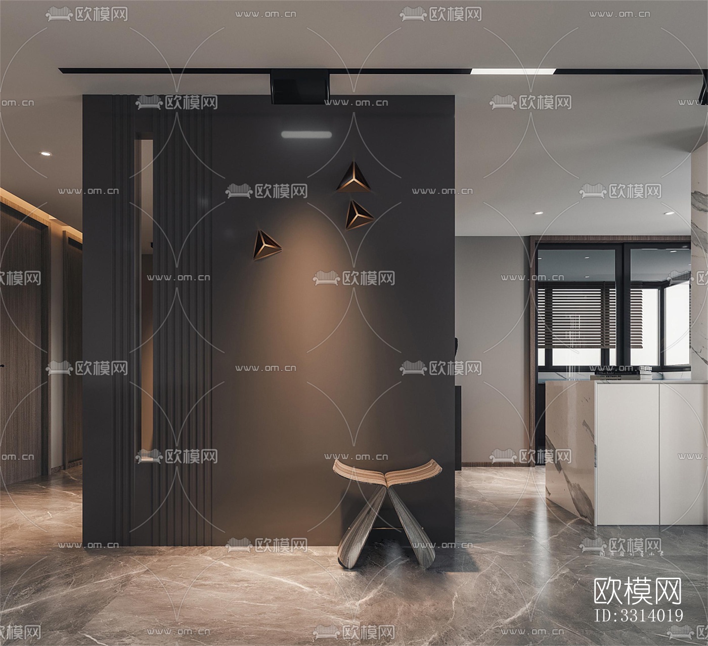 现代客餐厅效果图下载（渲染图5）