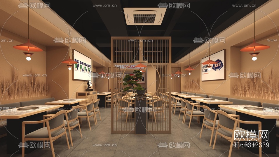 現(xiàn)代火鍋烤肉效果圖下載(渲染圖4)