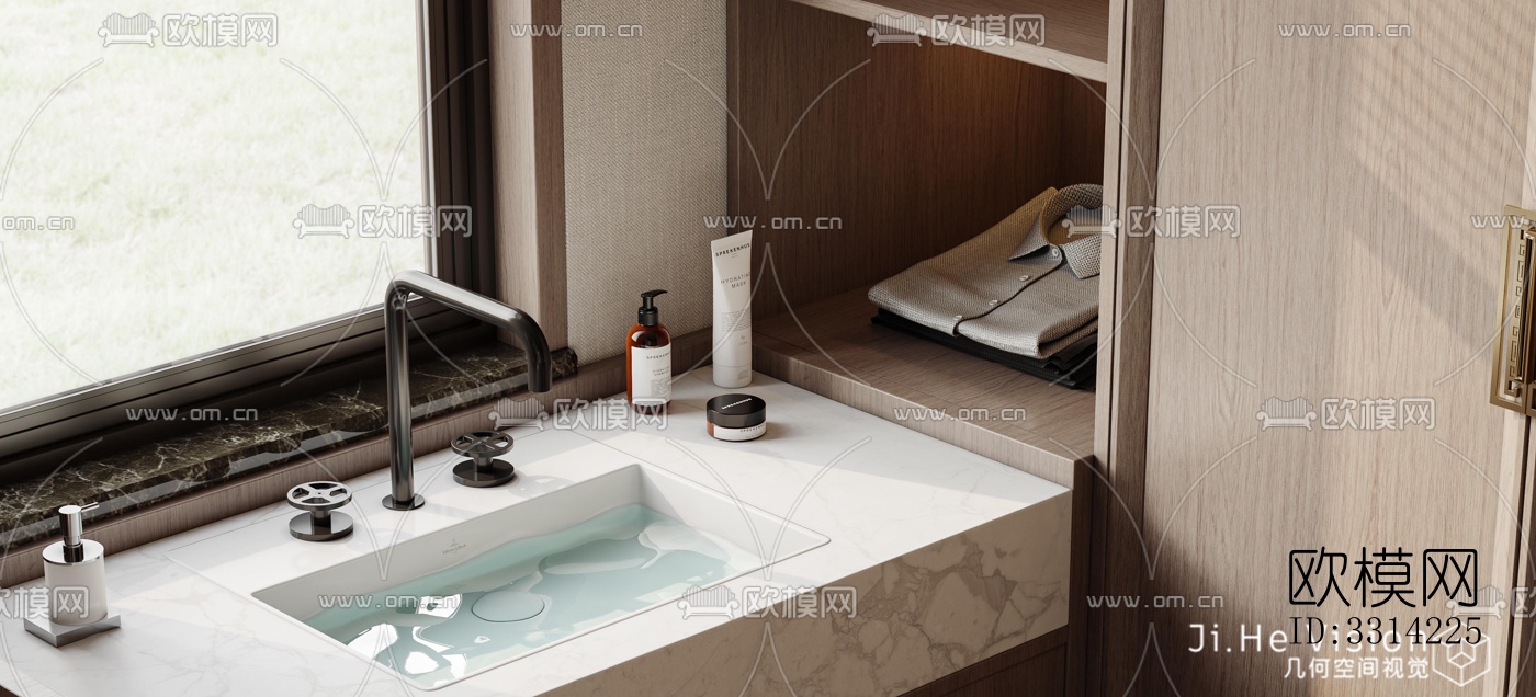 现代客餐厅效果图下载（渲染图13）