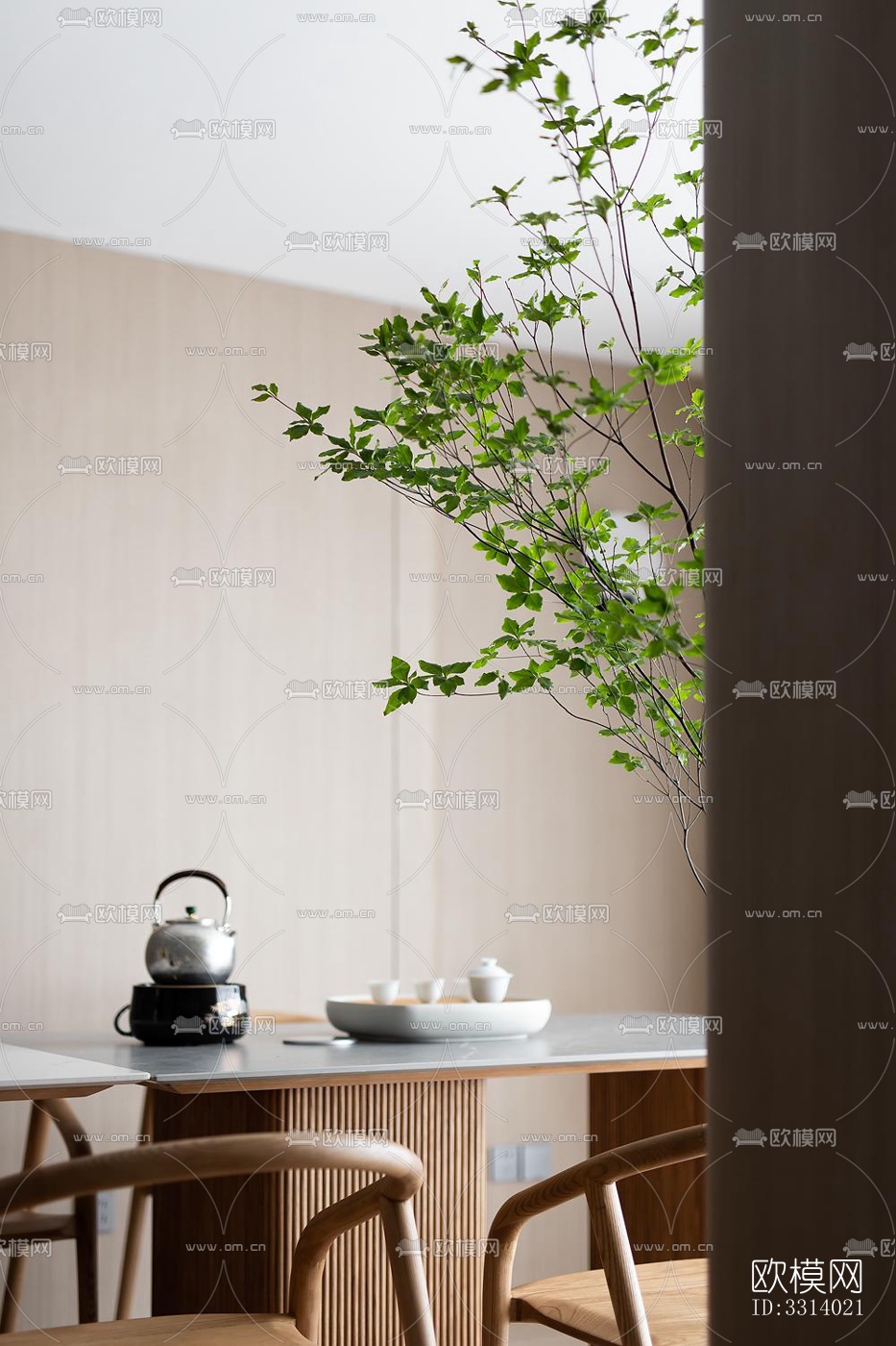 现代客餐厅效果图下载（渲染图4）