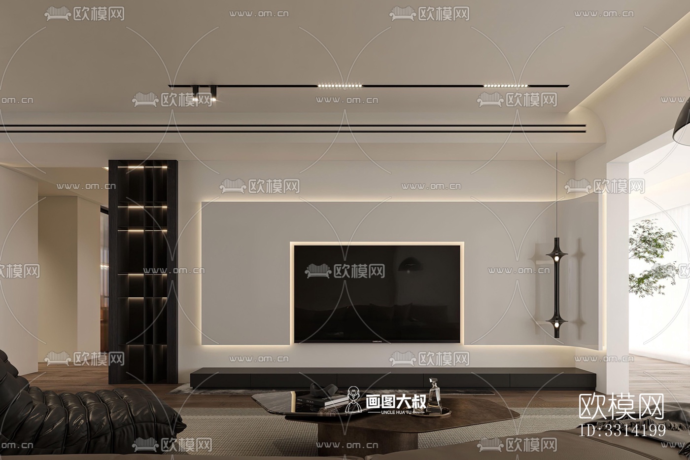 现代客餐厅效果图下载（渲染图10）