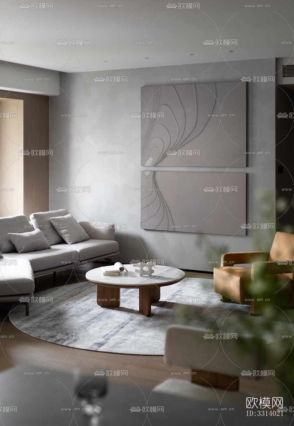 现代客餐厅效果图下载（渲染图2）