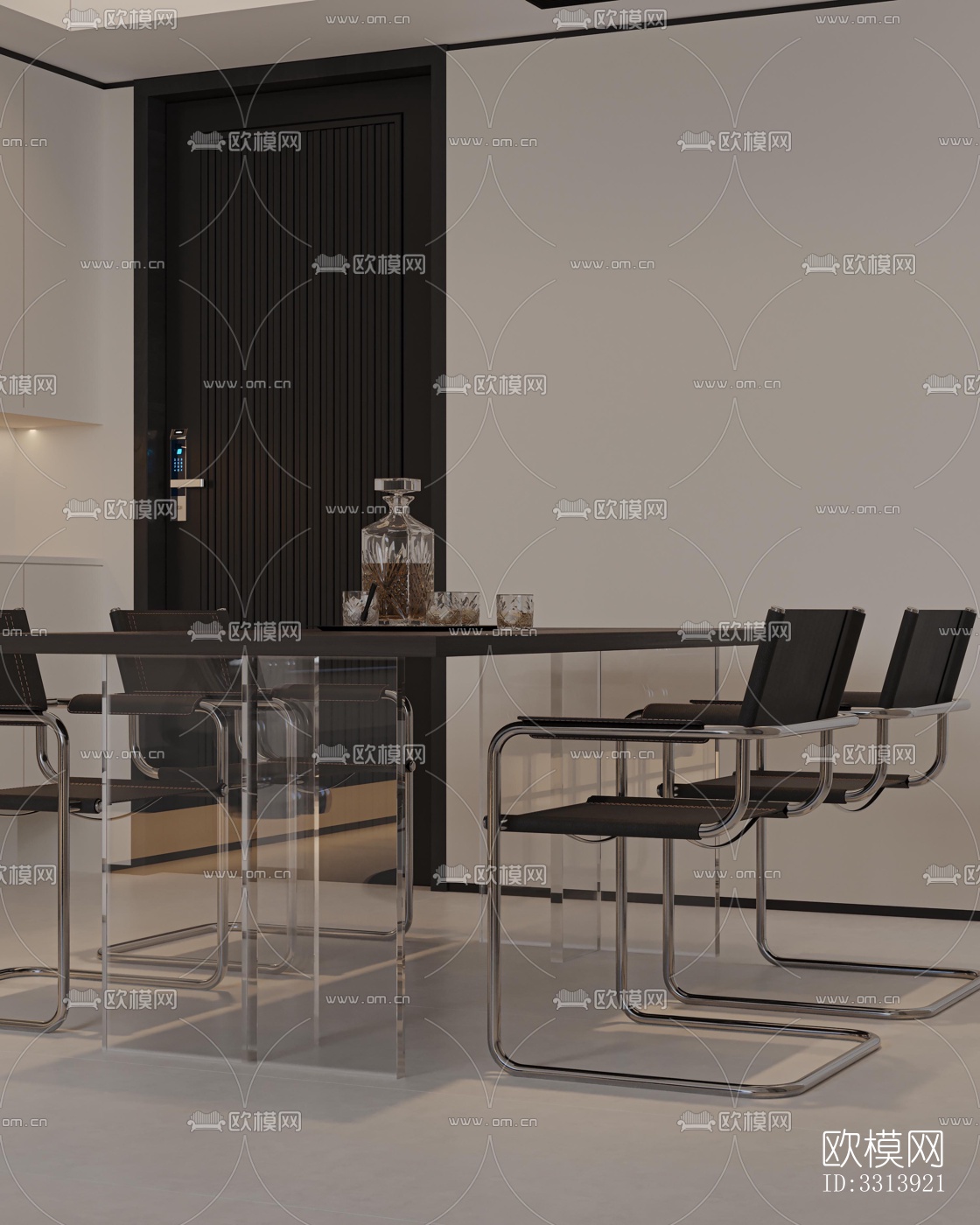 现代客餐厅效果图下载（渲染图12）