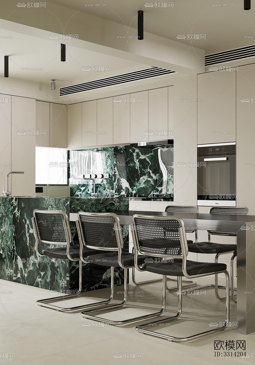 现代客餐厅效果图下载（渲染图2）