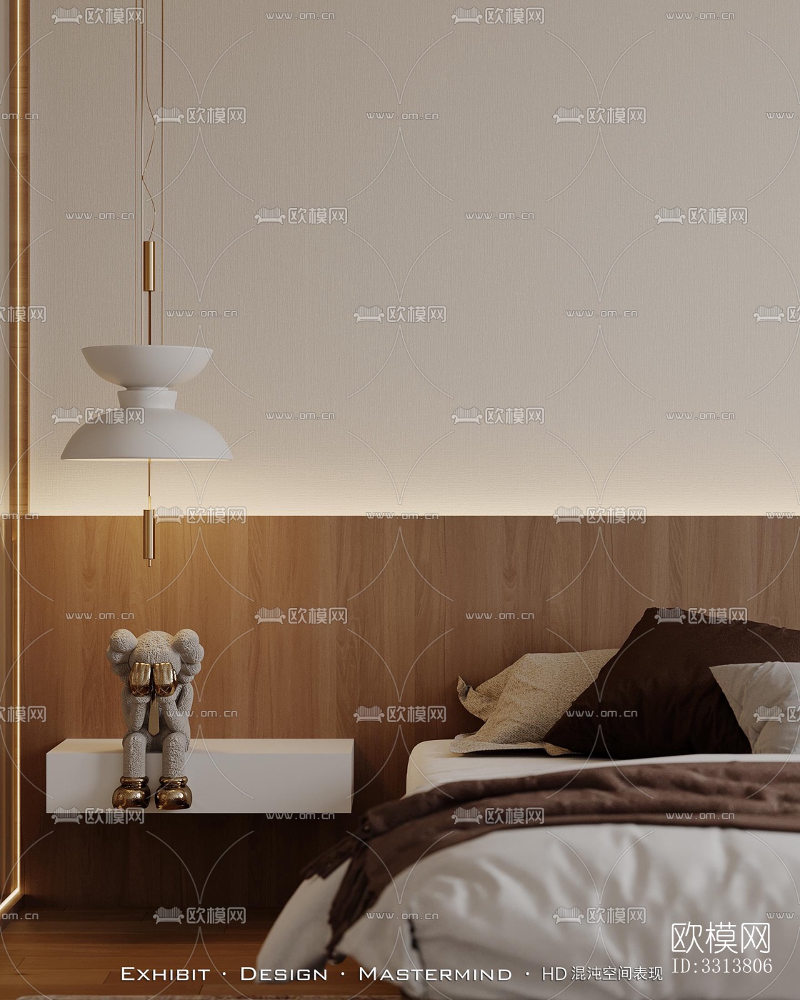 现代客餐厅效果图下载（渲染图2）