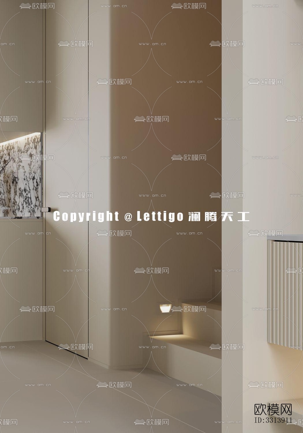 现代客餐厅效果图下载（渲染图9）