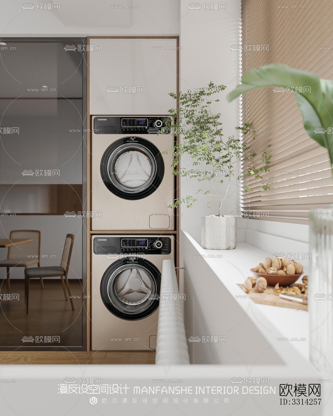 现代客餐厅效果图下载（渲染图4）