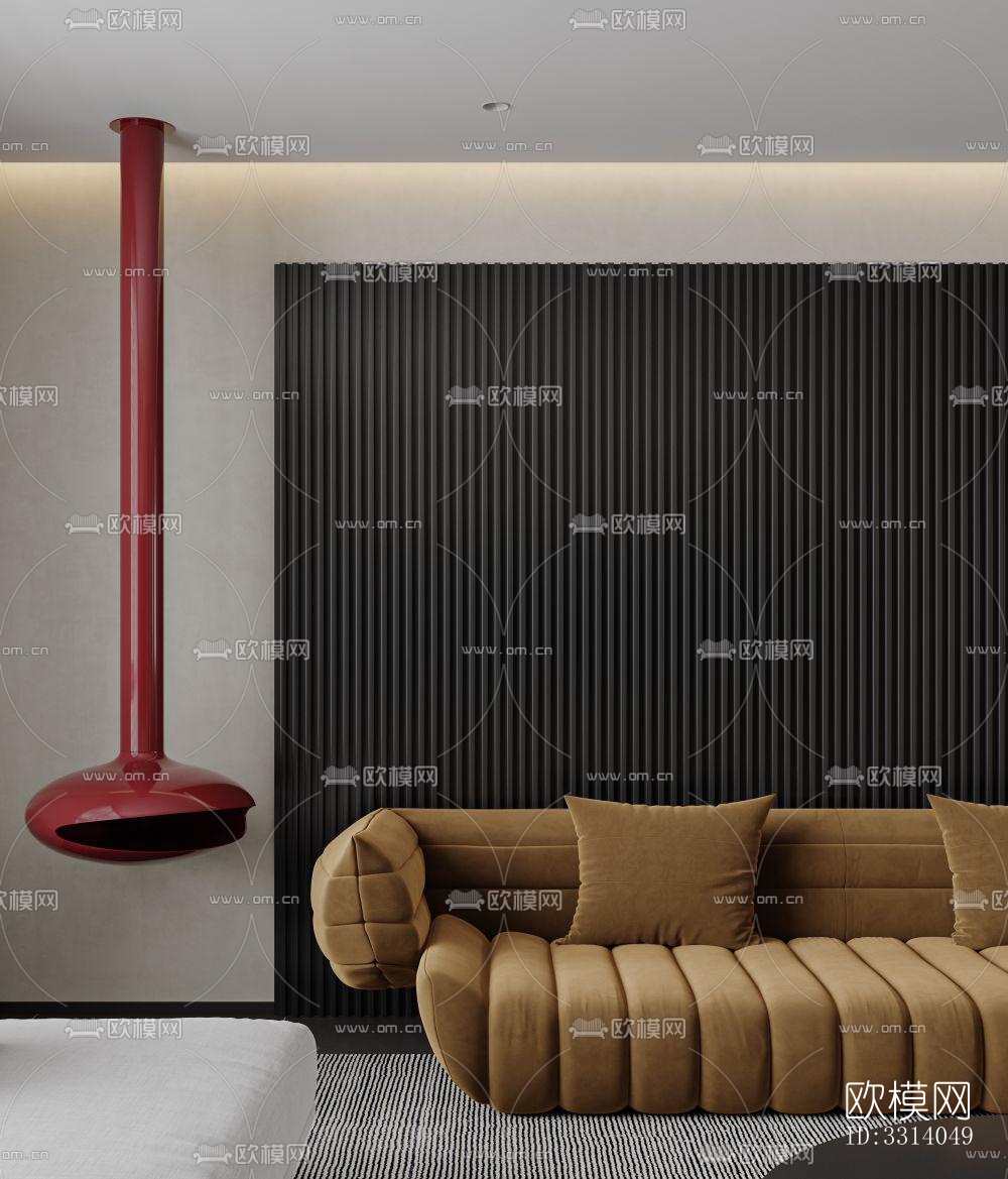 现代客餐厅效果图下载（渲染图4）