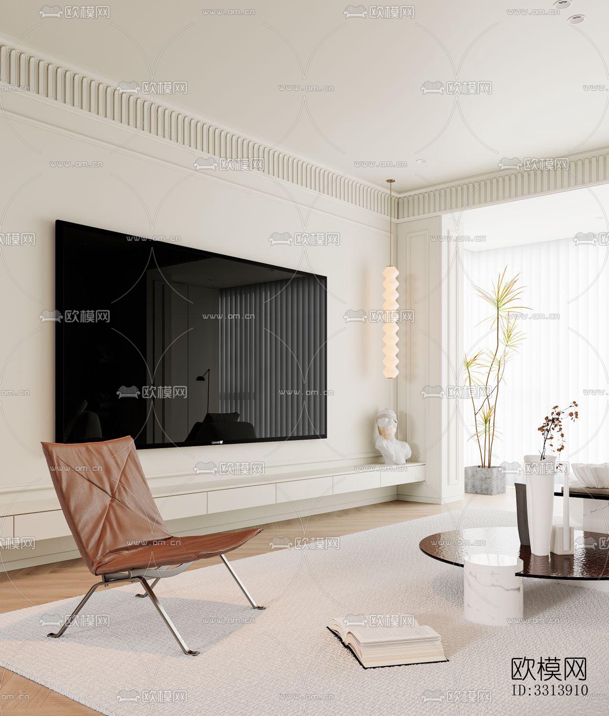 现代客餐厅效果图下载（渲染图8）